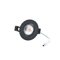 Interlight Camini Downlight IP44 LED Einbaustrahler, schwenkbar, schwarz