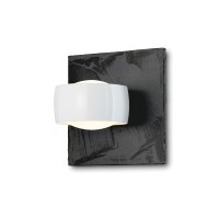 Oligo Grace Unlimited LED Wandleuchte, Schiefer Struktur, Tunable White, Kopf: weiß glänzend