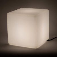 Epstein-Design Würfel RGBCCT-LED Außenleuchte mit ZigBee, 35 cm, weiß