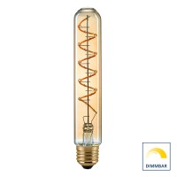 Sigor LED Filament Röhrenlampe Curved E27 Gold, 4,5 W, 2000 K, dimmbar, Ø: 3,2 cm