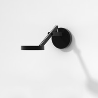 Rotaliana String W0 Dim-to-Warm LED Wandleuchte, schwarz matt mit Verstellband in silberfarben