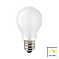 Sigor LED Filament Normallampe E27 matt, 2,5 W, 2700 K, dimmbar, Ø: 6 cm
