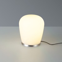Bopp Plus Cara LED Tischleuchte, Ø: 20 cm, Aluminium poliert / Opalglas