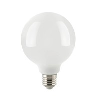 Sigor LED Filament Globelampe E27 opal, 11 W, 2700 K, dimmbar, Ø: 9,5 cm