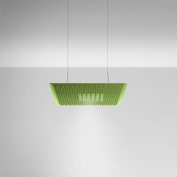 Artemide Architectural Eggboard Matrix LED Pendelleuchte, Direkt / Indirekt, 80 x 80 cm, grün
