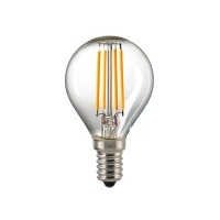 Sigor LED Filament Kugellampe E14 klar, 4,5 W, Dim-to-Warm, Ø: 4,5 cm