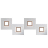 Grossmann Karree LED Wand- / Deckenleuchte, Aluminium, 4-flg., Dim-to-Warm, Rahmen: pastellkupfer