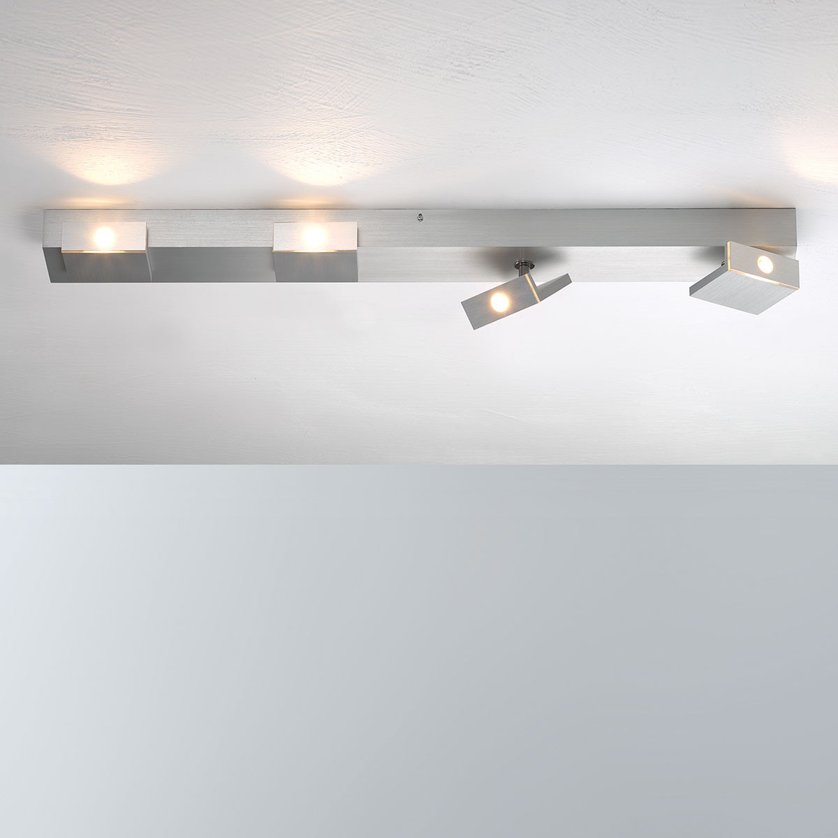 Bopp Elle LED Deckenleuchte, 4-flg., Aluminium geschliffen