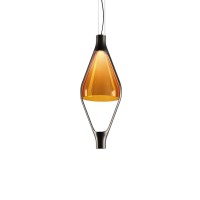 Kundalini Viceversa LED Pendelleuchte, grau / amber