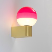 Marset Dipping Light A1-13 LED Wandleuchte, Messing gebürstet, Schirm: rosa