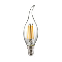 Sigor LED Filament Kerze Windstoß E14 klar, 4,5 W, 2700 K, dimmbar, Ø: 3,5 cm