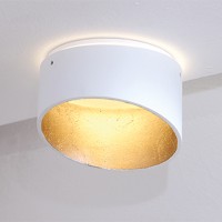 Bopp Reflektor Ring für One LED Wand- /Deckenleuchte, schräg, weiß - Blattgold