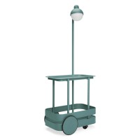 Fatboy Jolly Trolley LED Akkuleuchte & Bar-Trolley, Dark sage (dunkelgrün)