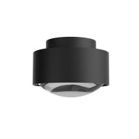 Top Light Puk Maxx Plus Outdoor LED Deckenleuchte, Gehäuse, schwarz matt feinstrukturiert, mit Linse klar (nicht inbegriffen)