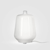Prandina Luisa T3 LED Tischleuchte, Struktur: Chrom, Glas weiß glänzend
