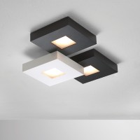 Bopp Cubus LED Deckenleuchte, 3-flg., schwarz / weiß