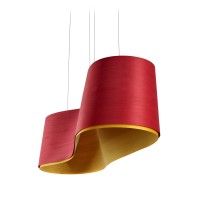 LZF Lamps New Wave LED Pendelleuchte, rot, innen: gelb