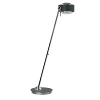 Top Light Puk Maxx Table LED Tischleuchte, 80 cm, Gehäuse, anthrazit matt / Chrom, mit Einsätzen Linse klar / Linse klar (Einsätze nicht inbegriffen)