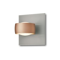 Oligo Grace Unlimited LED Wandleuchte, grau, Tunable White, Kopf: Satin copper
