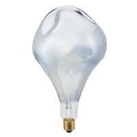 Sigor LED Filament Giantlampe Drop Metallic E27 Silber, 6 W, 1800 K, dimmbar, Ø: 16,5 cm