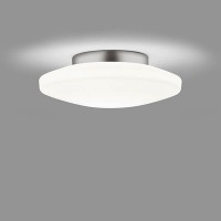 Helestra Kymo LED Deckenleuchte, Ø: 26 cm, Chrom / Opalglas weiß