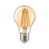 Sigor LED Filament Normallampe E27 Gold, 7 W, 2500 K, dimmbar, Ø: 6 cm