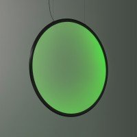 Artemide Discovery Vertical 70 RGBW LED Sospensione, schwarz (Lichtfarbe grün)