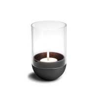 Höfats Gravity Candle Windlicht, schwarz / Glas