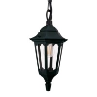 Elstead Lighting Parish Pendelleuchte, Höhe: 42 cm, schwarz (Leuchtmittel nicht inbegriffen) 