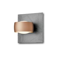 Oligo Grace Unlimited LED Wandleuchte, Beton Struktur, Tunable White, Kopf: Satin copper