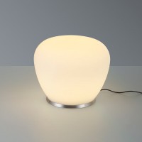 Bopp Plus Cara LED Tischleuchte, Ø: 27 cm, Aluminium poliert / Opalglas