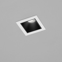 Helestra Pic LED Deckeneinbaustrahler, eckig, weiß - schwarz
