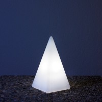 Epstein-Design Pyramide RGBCCT-LED Außenleuchte mit ZigBee, Höhe: 36 cm, weiß