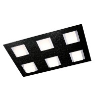 Grossmann Basic LED Deckenleuchte, 6-flg., schwarz