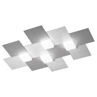 Grossmann Creo LED Deckenleuchte, 55 x 38,5 cm, Aluminium gebürstet