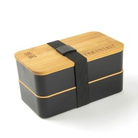 Yakiniku Bento-Box, schwarz / Bambus