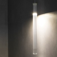 Nemo Ilium LED Sospensione, Rückläufer, Glas / Chrom