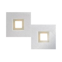 Grossmann Karree LED Wand- / Deckenleuchte, Aluminium, 2-flg., Dim-to-Warm, Rahmen: champagner
