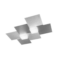 Grossmann Creo LED Wand- / Deckenleuchte, 38,5 x 33 cm, Aluminium gebürstet