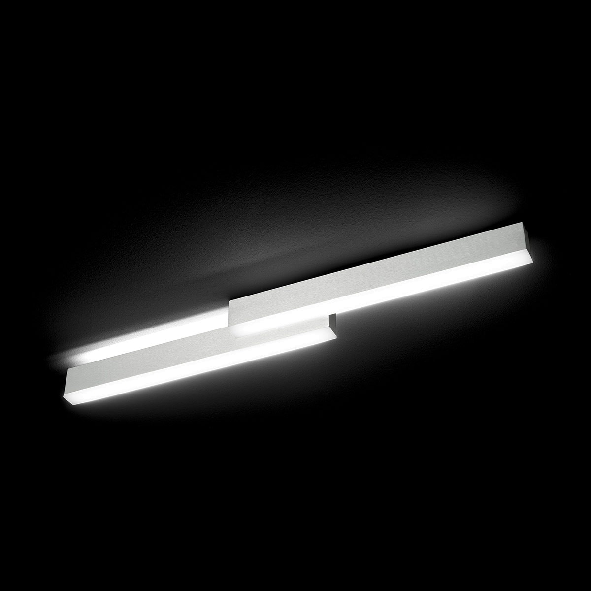Grossmann Zon LED Wand- / Deckenleuchte, Länge: 79 cm, Aluminium gebürstet
