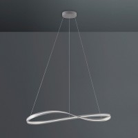 Escale Infinity LED Pendelleuchte, 105 x 80 cm, Aluminium geschliffen