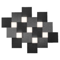 Grossmann Creo LED Deckenleuchte, 60,5 x 49,5 cm, schwarz glänzend