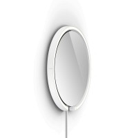 Occhio Mito sfera corda 40 wide Wand- / Spiegelleuchte, Spiegel klar, weiß matt