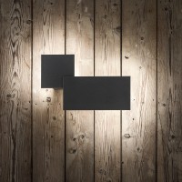 Lodes Puzzle Outdoor Square & Rectangle LED Außenwandleuchte, schwarz