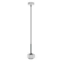 Top Light Puk Mini Drop Solo LED Pendelleuchte, Gehäuse, weiß matt / Chrom, mit Linse klar (nicht inbegriffen)
