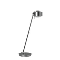 Top Light Puk Maxx Table LED Tischleuchte, 60 cm, Gehäuse, Chrom matt, mit Einsätzen Linse klar / Linse klar (Einsätze nicht inbegriffen)