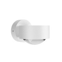 Top Light Puk Mini Wall Outdoor LED Wandleuchte, Gehäuse, weiß matt feinstrukturiert, mit Linse klar / Glas satiniert (nicht inbegriffen)