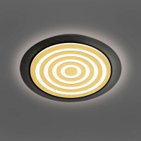 Bopp Plus Athos LED Deckenleuchte, rund, mit ZigBee, schwarz geschliffen / Gold eloxiert