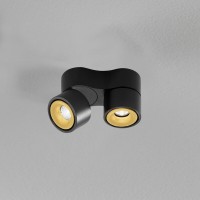 Egger Licht DLS Lighting Clippo S Duo LED Wand- / Deckenstrahler, schwarz / Gold