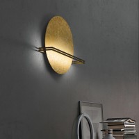 Icone Essenza 47 LED Wandleuchte, Gold pulverbeschichtet / Bronze gebürstet